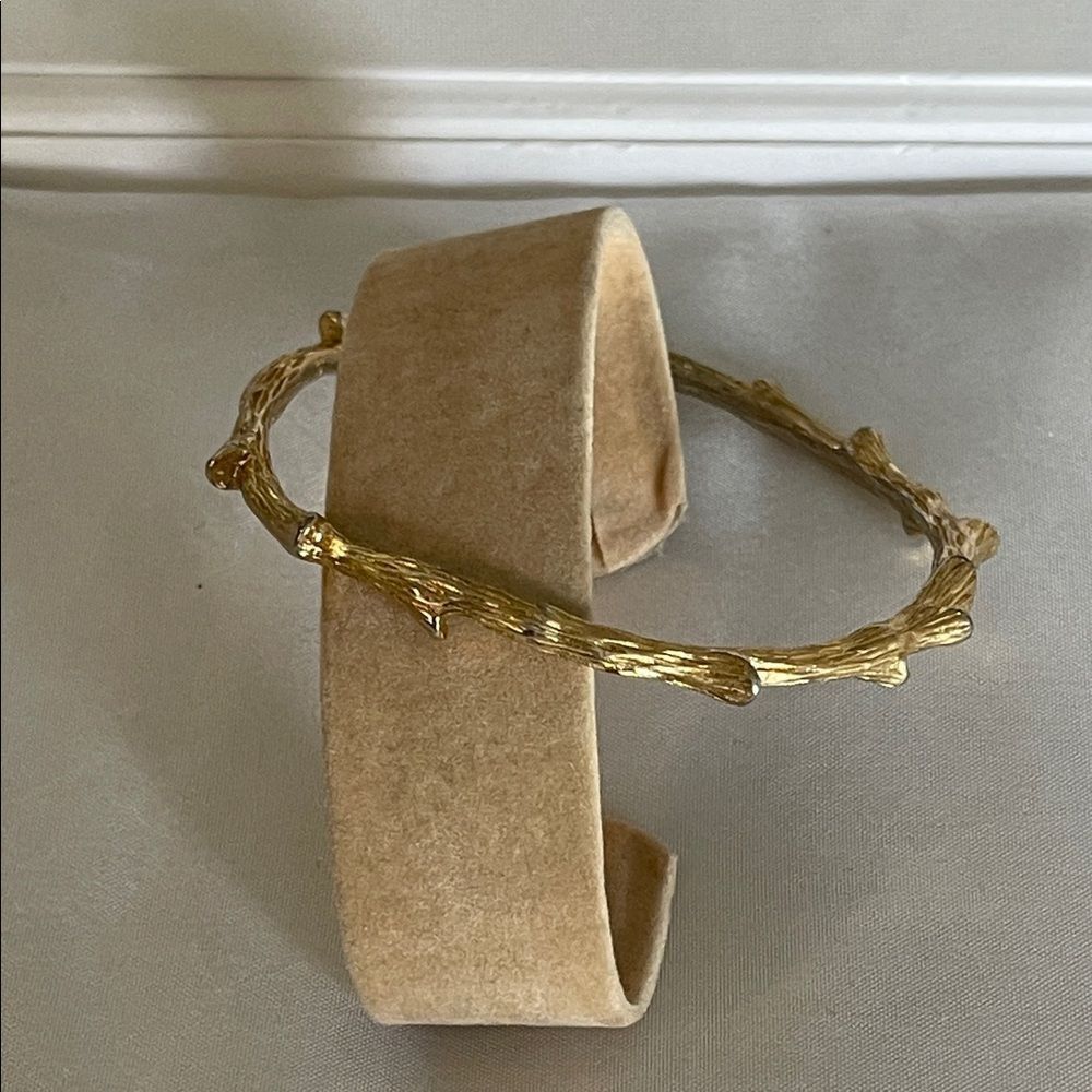 Lia Sophia Gold Textured Branch Bracelet